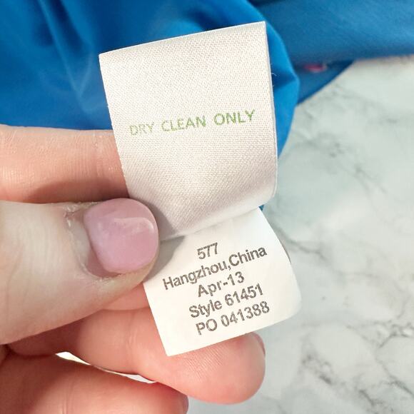 Lilly Pulitzer Sleeveless Blue Pink Floral Blouson Dress Women’s Size Large‎ - Picture 6 of 11